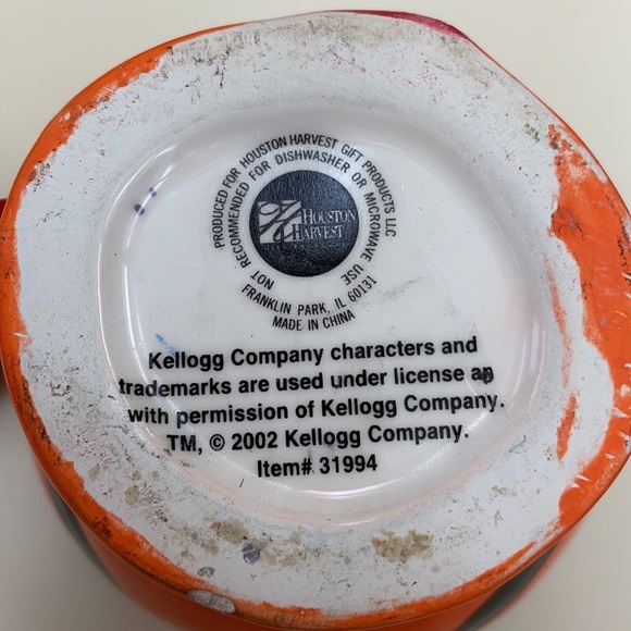 Vintage 2002 Tony the Tiger Ceramic Jar Sugar Bowl with Lid Houston Harvest - Picture 6 of 8